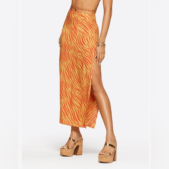 NWT Jessica Simpson Maxi Length Skirt Zebra Print - Picture 2 of 5